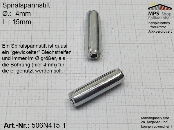 506N415-1, Spiralspannstift 4 x 15mm