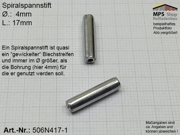 506N417-1, Spiralspannstift 4 x 17mm