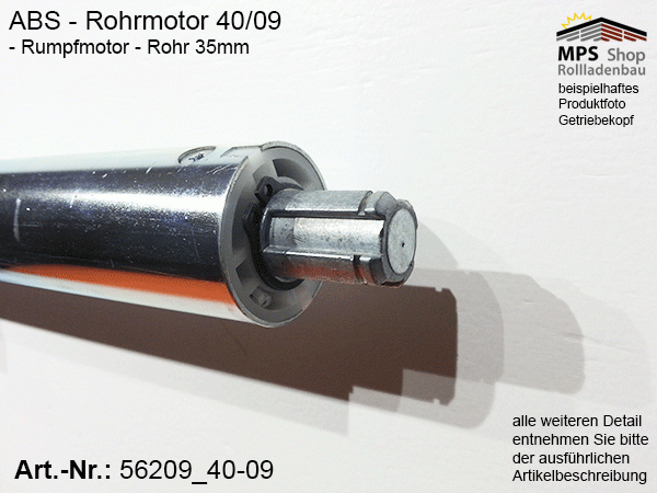 56209 -9Nm- ABS Mini-Rohrmotor (Rumpfmotor)