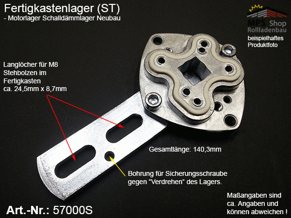 57000S Neubau-Schalldämmlager, Fertigkastenlager Motorlager, Stahl