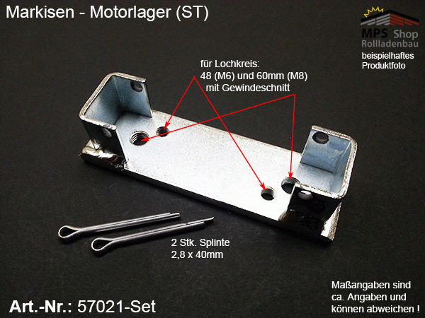 57021-Set Markisen-Motorlager (ST)