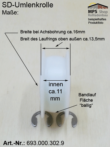 Umlenkrolle WGB SunDream - Ersatzteil-Set