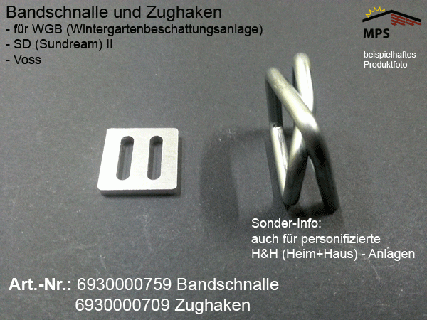 6930000709, 6930000759, Zughaken & Bandschnalle für SunDream II