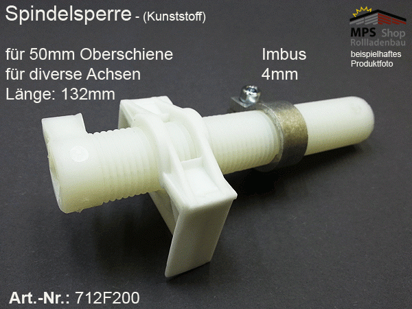 Spindelsperre für Oberschiene 50mm, Kunststoff