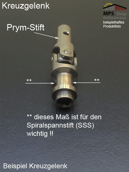 Spiralspannstift (SSS) 2,5 x 9,5mm für Gelenklager 45°