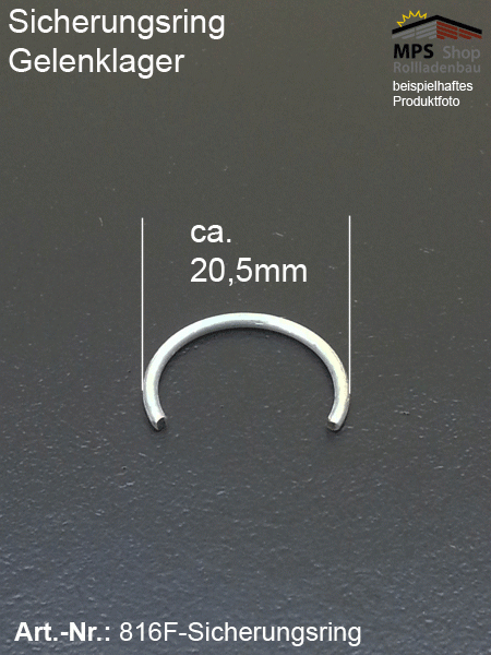 Sicherungsring klein für 18mm Kugel, Gelenklager 45°