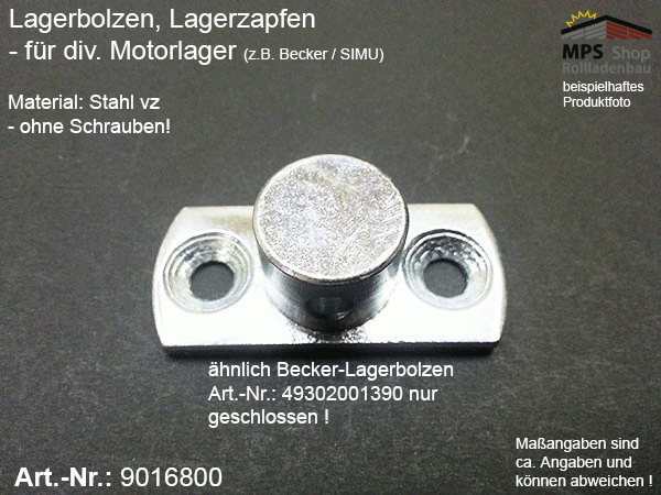 9016800 Lagerzapfen, Lagerbolzen für Motorkopf / Lager