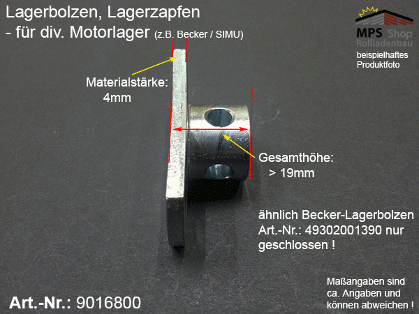 9016800 Lagerzapfen, Lagerbolzen für Motorkopf / Lager