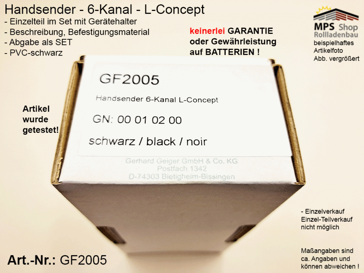 GF2005 Handsender 6-Kanal GEIGER