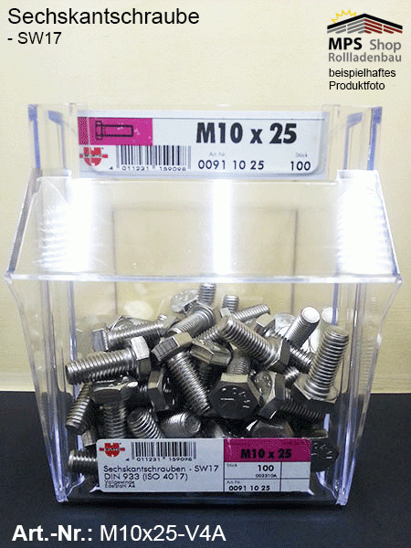 M10x25-V4A Sechskantschraube