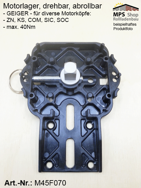 M45F070 Motorlager, Neubaulager für ZN+KS+COM+SIC+SOC-Kopf SolidLine bis 40Nm, abrolllbar