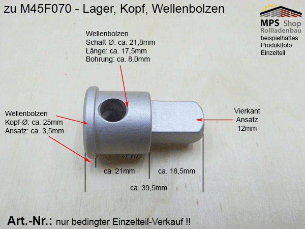 M45F070 Motorlager, Neubaulager für ZN+KS+COM+SIC+SOC-Kopf SolidLine bis 40Nm, abrolllbar