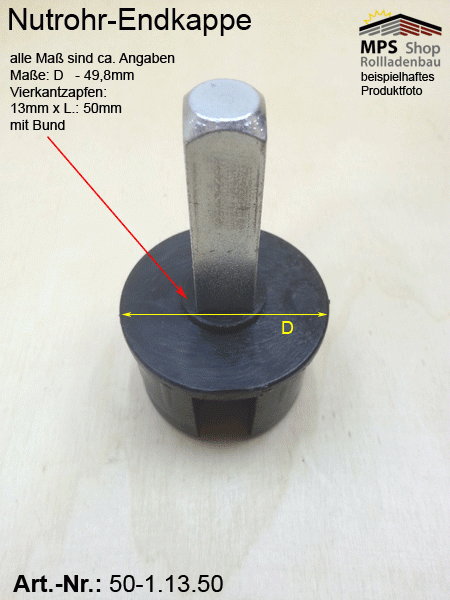 WK50-1.13.50 Nutrohr-Endkappe Walzenkapsel