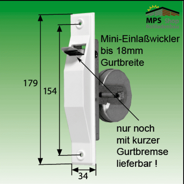 Mini-Einlaß-Gurtwickler bis 18mm Gurte - SELVE