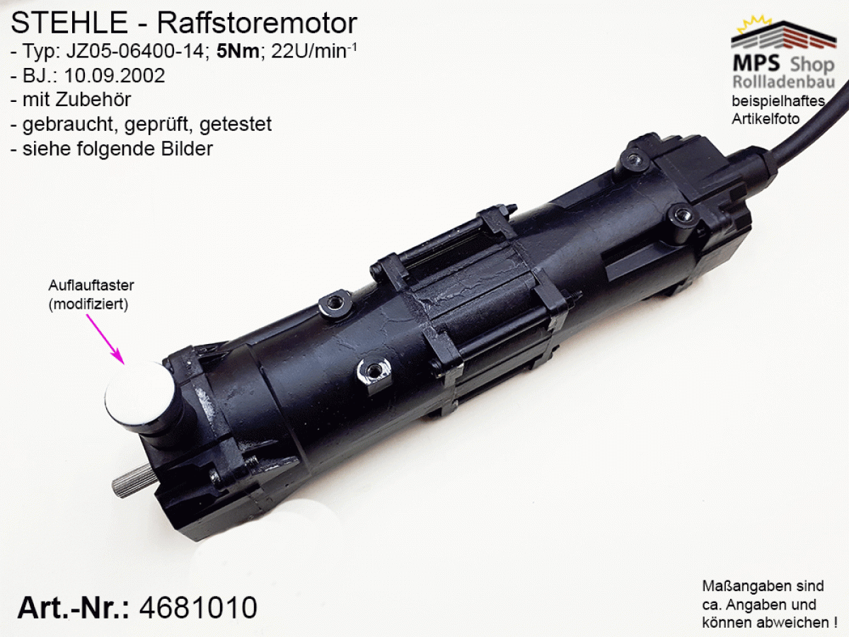 4681010, STEHLE - Raffstore-Motor 5 Nm - gebraucht, geprüft, getestet