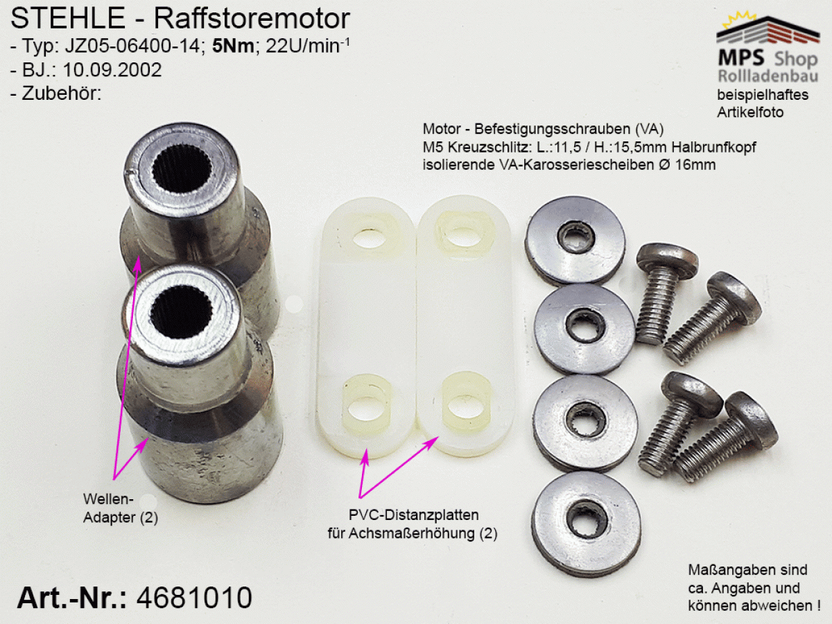 4681010, STEHLE - Raffstore-Motor 5 Nm - gebraucht, geprüft, getestet