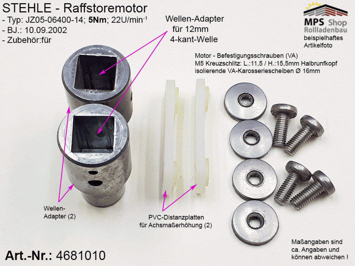 4681010, STEHLE - Raffstore-Motor 5 Nm - gebraucht, geprüft, getestet