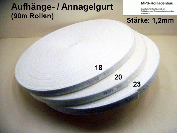 ROLLENWARE Aufhänge- u. Annagelgurte 18/20/23