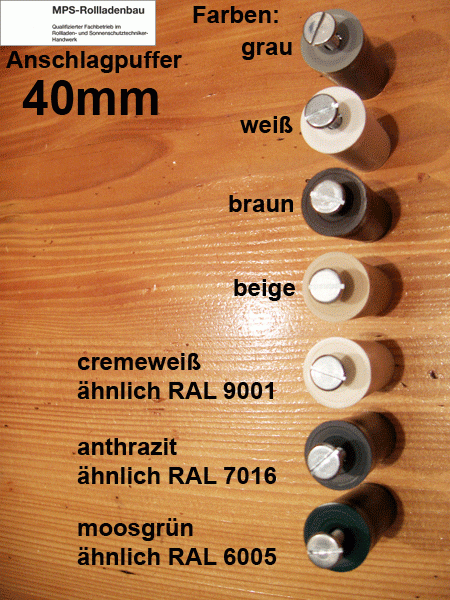 Anschlagpuffer 40mm, Anschlagstopfen, Stopfen, Anschlaege