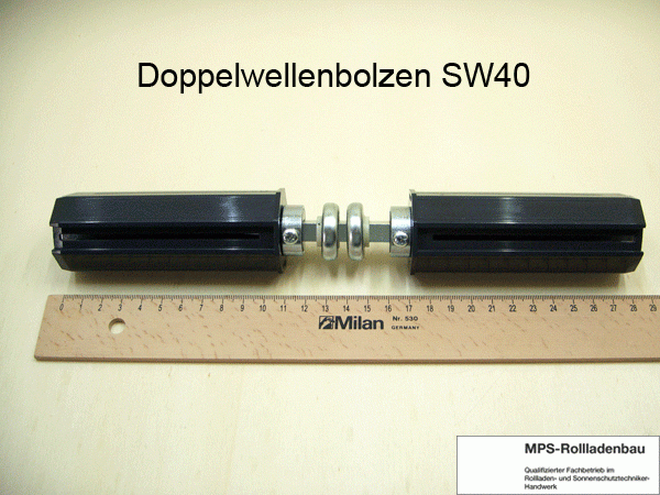 MPS-Elektro Rollladen Shop - Doppelwellenbolzen SW40, Wellenbolzen