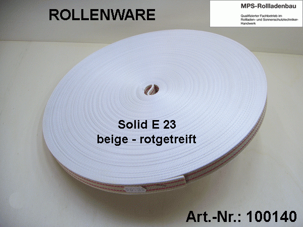 ROLLENWARE Standard Gurt 23mm, rotgetreift - Retro-Gurt