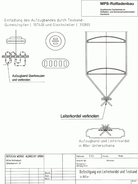 Schnur & Kordelklammer 9,5mm