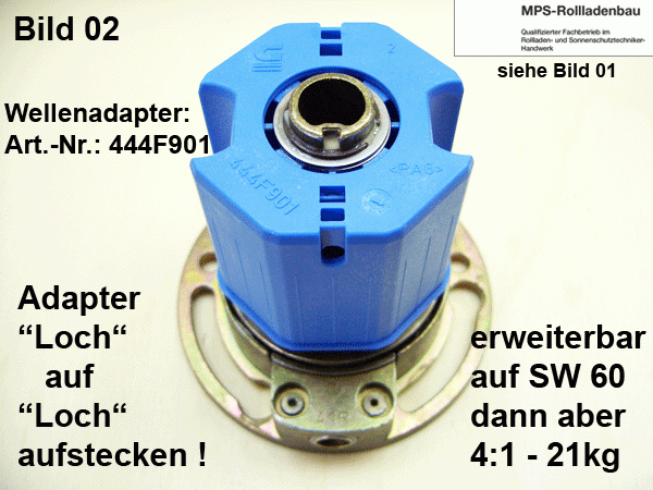 Kegelradgetriebe, Kurbelgetriebe, SW40/60, gr.Fuß, 4:1, 28/21kg, 6mm-6kant