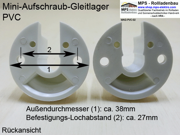 Aufschraublager, Mini Gleitlager Kunststoff