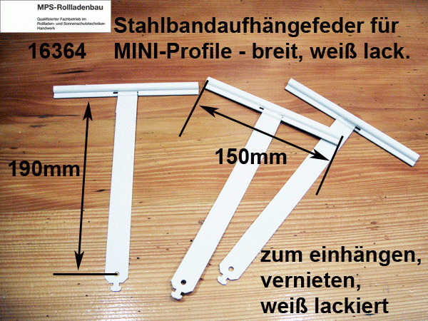 5x Mini Rolladen Aufhängefeder Rollladen Stahlband-aufhänger