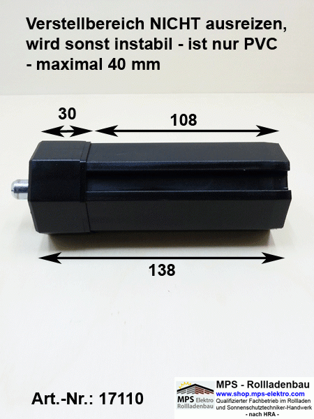 Walzenkapsel SW50, lang, Gurtscheiben-Ansatz, Stahlstift 12mm