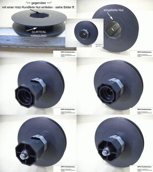 MINI Walzenkapsel SW40 - MITTEL, mit Gurtscheibe