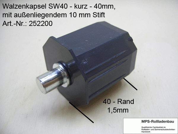 MINI Walzenkapsel SW40 - KURZ, mit Gurtscheibe