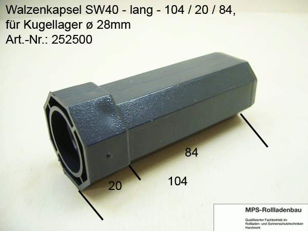 MINI Walzenkapsel SW40 - LANG, auch mit Gurtscheibe