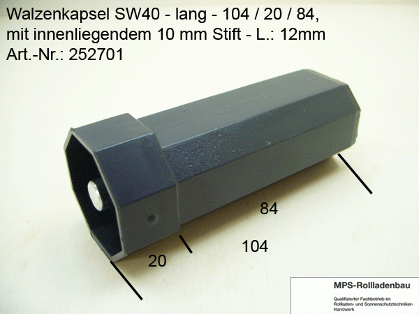 MINI Walzenkapsel SW40 - LANG, auch mit Gurtscheibe