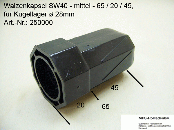 MINI Walzenkapsel SW40 - MITTEL, mit Gurtscheibe